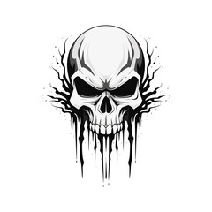 Artistic vector of a skull illustration. Suitable for tattoo, design, and logo.