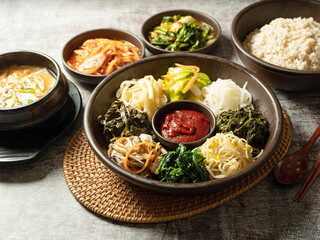 Bibimbap, Korean mixed rice with vegetable
