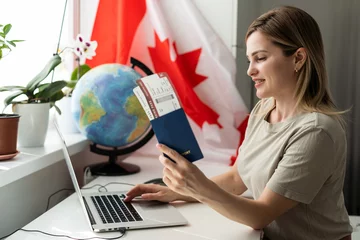 Foto op Plexiglas Canada National Flag Business Communication Connection Concept © Angelov