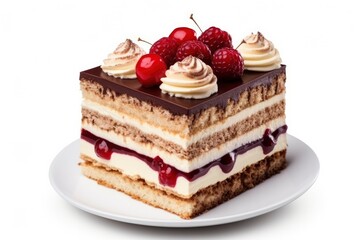 Cake isolated on white background.