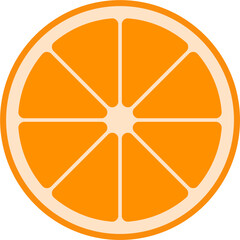 Illustration drawing of an orange fruit