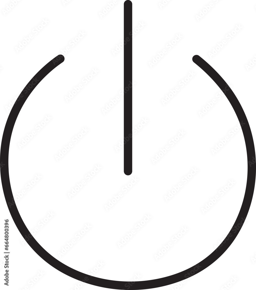 Poster power button icon. turn on and off switch vector sign. computer start trigger button symbol in flat 