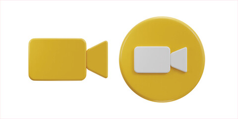 3d video camera icon