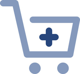 Obraz premium shopping cart product add icon 