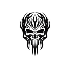 Artistic vector of a skull illustration. Suitable for tattoo, design, and logo.	