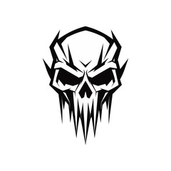 Artistic vector of a skull illustration. Suitable for tattoo, design, and logo.	