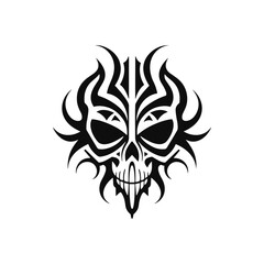 Artistic vector of a skull illustration. Suitable for tattoo, design, and logo.	