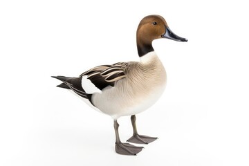 Obraz premium Northern pintail isolated on white background.