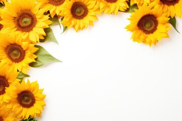 Sunflower Background with copy shape.