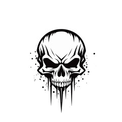 Artistic vector of a skull illustration. Suitable for tattoo, design, and logo.