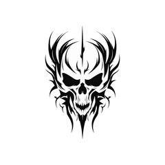 Fototapeta premium Artistic vector of a skull illustration. Suitable for tattoo, design, and logo.