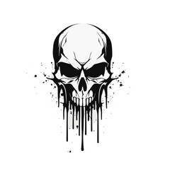 Artistic vector of a skull illustration. Suitable for tattoo, design, and logo.