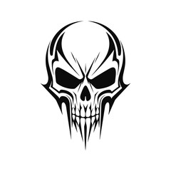 Artistic vector of a skull illustration. Suitable for tattoo, design, and logo.