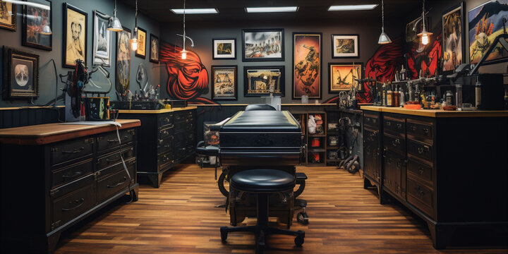 interior of tattoo studio