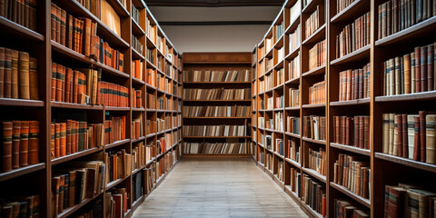 books stored in library