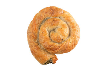 catalog bakery borek, burek vertuta Spiral-shaped Greek Cheese pie filling meat or cottage cheese