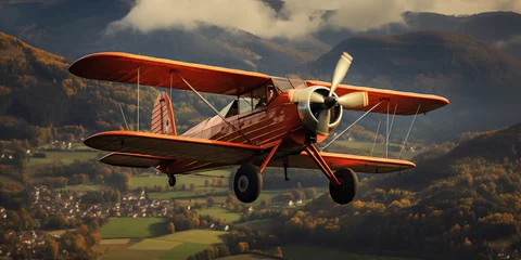 Foto op Plexiglas Oud vliegtuig old airplane flight