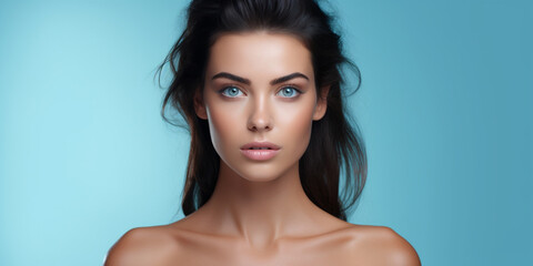 Naklejka premium attractive dark haired female