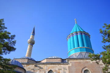 Fototapeta na wymiar Mausoleum of Prophet Mevlana Konya-Türkiye, Sufism