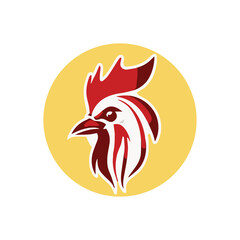 Rooster symbol illustration vector