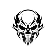 Artistic vector of a skull illustration. Suitable for tattoo, design, and logo.