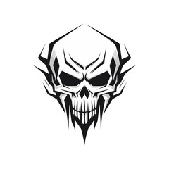 Artistic vector of a skull illustration. Suitable for tattoo, design, and logo.