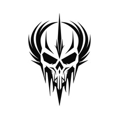 Artistic vector of a skull illustration. Suitable for tattoo, design, and logo.