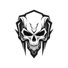 Artistic vector of a skull illustration. Suitable for tattoo, design, and logo.