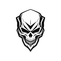 Obraz premium Artistic vector of a skull illustration. Suitable for tattoo, design, and logo.