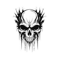 Artistic vector of a skull illustration. Suitable for tattoo, design, and logo.