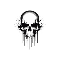 Artistic vector of a skull illustration. Suitable for tattoo, design, and logo.