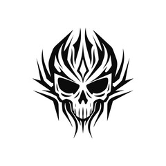 Artistic vector of a skull illustration. Suitable for tattoo, design, and logo.