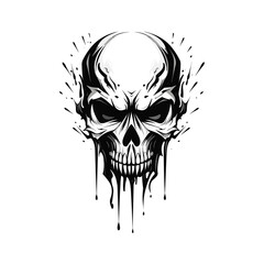 Artistic vector of a skull illustration. Suitable for tattoo, design, and logo.