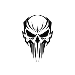 Artistic vector of a skull illustration. Suitable for tattoo, design, and logo.