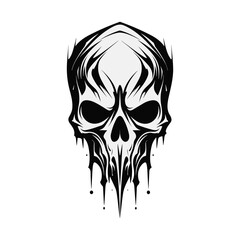 Artistic vector of a skull illustration. Suitable for tattoo, design, and logo.