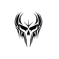 Artistic vector of a skull illustration. Suitable for tattoo, design, and logo.