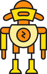 Humanoid Robot Icon
