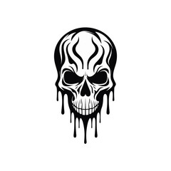 Artistic vector of a skull illustration. Suitable for tattoo, design, and logo.