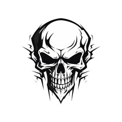 Artistic vector of a skull illustration. Suitable for tattoo, design, and logo.