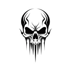 Artistic vector of a skull illustration. Suitable for tattoo, design, and logo.
