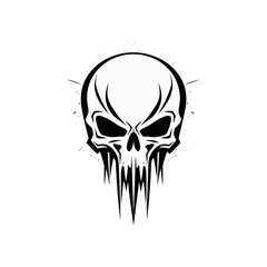 Artistic vector of a skull illustration. Suitable for tattoo, design, and logo.