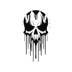 Artistic vector of a skull illustration. Suitable for tattoo, design, and logo.