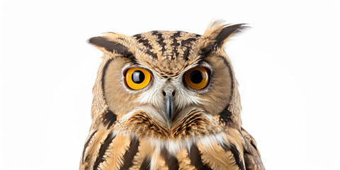 Fototapeta premium Photo In The Owl Studio On A Smooth Colored Background Created Using Artificial Intelligence