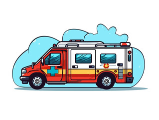 Doodle Medical emergency, cartoon sticker, sketch, vector, Illustration, minimalistic