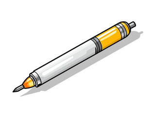 Doodle EpiPen, cartoon sticker, sketch, vector, Illustration, minimalistic