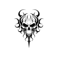 Artistic vector of a skull illustration. Suitable for tattoo, design, and logo.