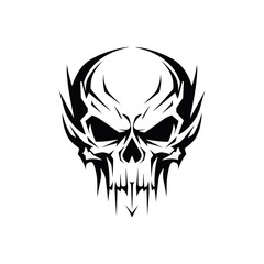 Artistic vector of a skull illustration. Suitable for tattoo, design, and logo.