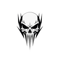 Artistic vector of a skull illustration. Suitable for tattoo, design, and logo.