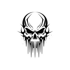 Artistic vector of a skull illustration. Suitable for tattoo, design, and logo.