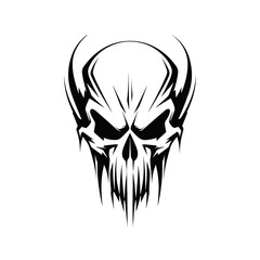 Artistic vector of a skull illustration. Suitable for tattoo, design, and logo.
